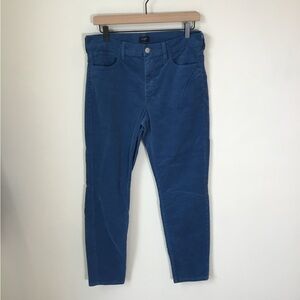 J. Crew Factory Mid Rise Skinny Blue Corduroy Pants